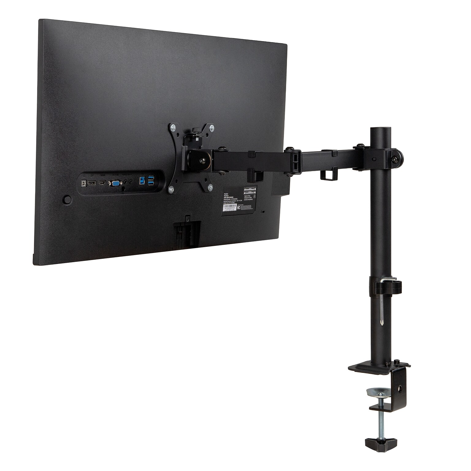 Mind Reader Single Monitor Desk Mount for 13–32 Monitors (SWIVARM-BLK)