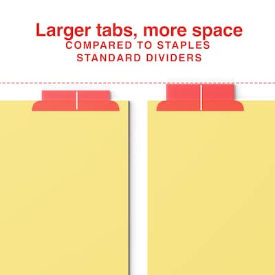 Staples® Insertable Big Tab Dividers, 8-Tab, Assorted (13487/11111)