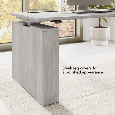 Bush Business Furniture Stratus 72"W Electric Rectangular Adjustable Standing Desk, Platinum Gray (SUT002PG)