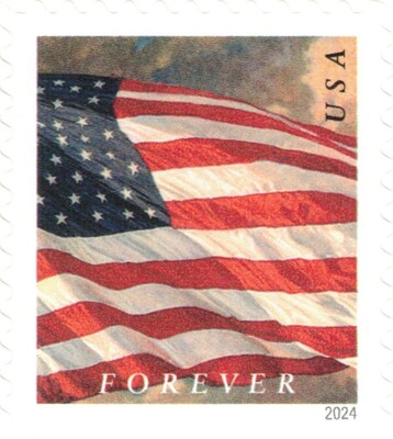 USPS U.S. Flag Forever 100 Postage Stamps (FOREVERFLAG5BK)