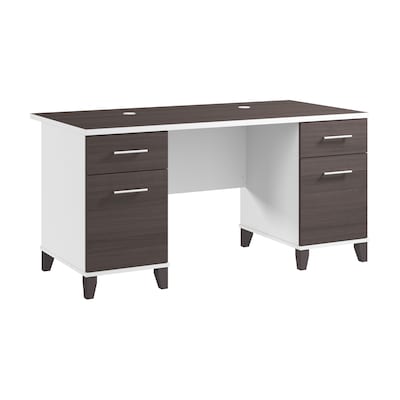 Bush Home Somerset 60 W Office Computer Desk with Drawers, Storm Gray (WC81028K)