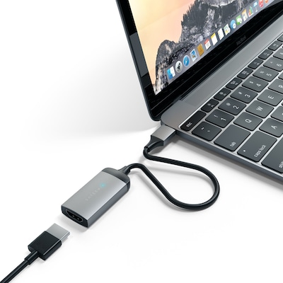 Satechi Aluminum Type-C to 4K 60Hz HDMI Adapter, Space Gray (ST-TC4KHAM)