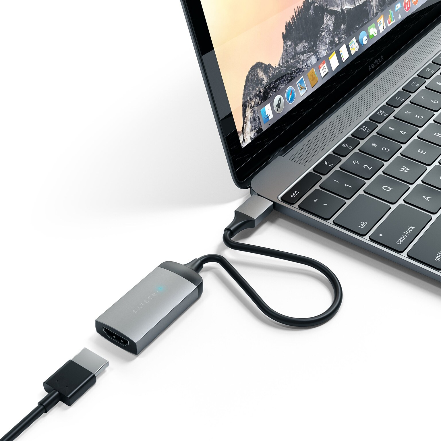 Satechi Aluminum Type-C to 4K 60Hz HDMI Adapter, Space Gray (ST-TC4KHAM)