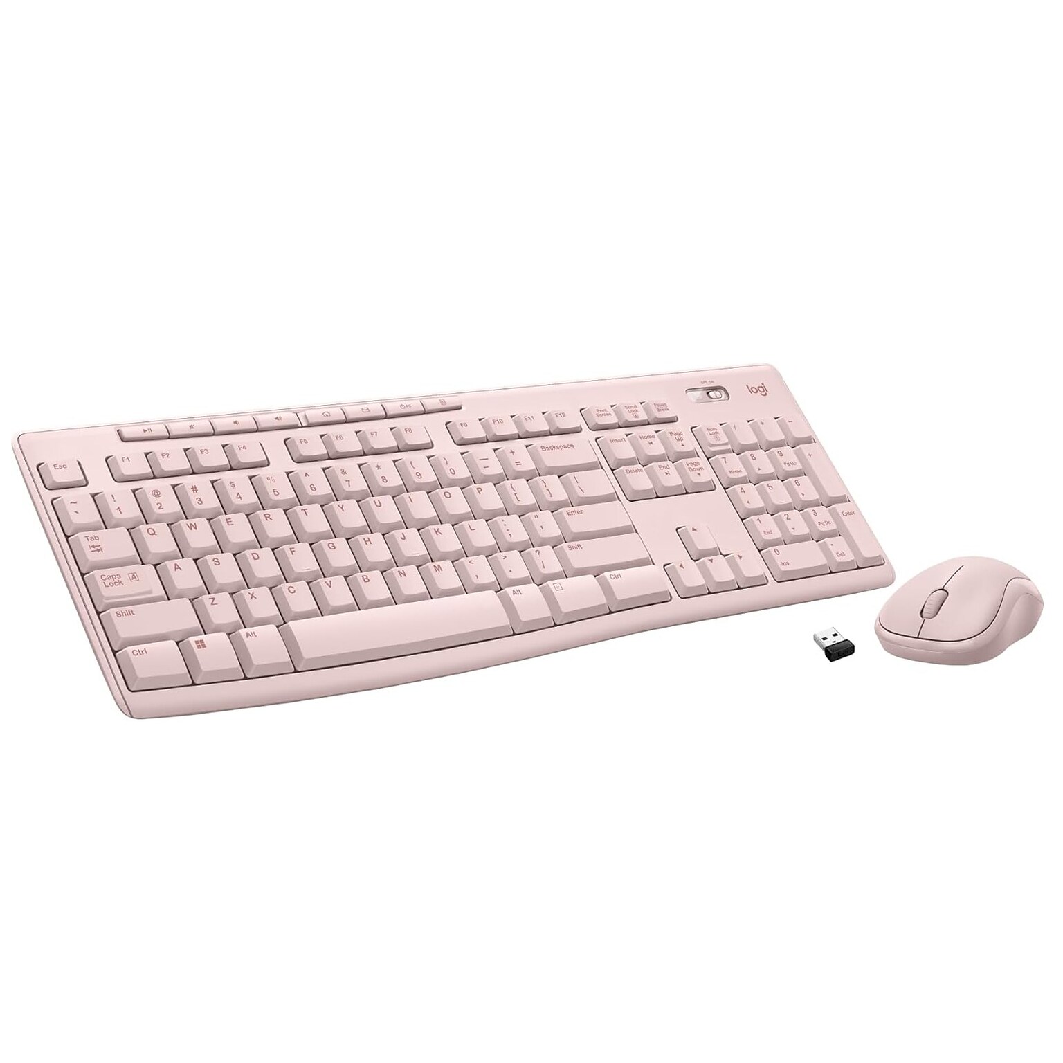 Logitech MK270 Wireless Keyboard and Optical Mouse Combo, Rose (920-013270)