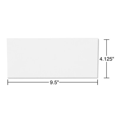 Staples® Gummed Security Tint #10 Envelope; 4-1/8" x 9-1/2", White, 500/Box (200519/19260)