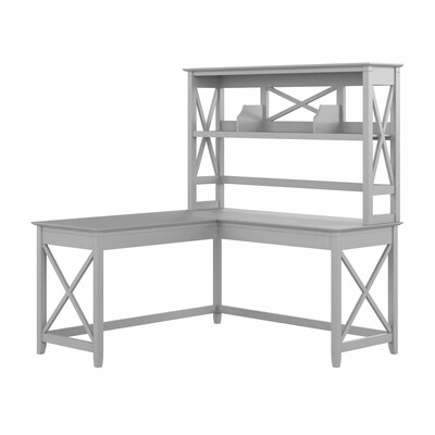 Bush Furniture Key West 60 L-Shaped Desk, Cape Cod Gray (KWS048CG)