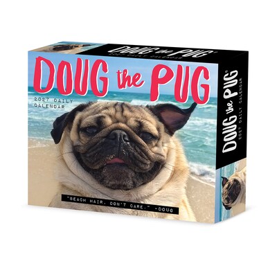 2027 Willow Creek Doug the Pug 5.4 x 6.2 Day-to-Day Calendar-USA (63446)