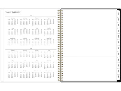 2025 Blue Sky Baccara Dark 8.5" x 11" Weekly & Monthly Planner, Plastic Cover, Multicolor (110211-25)