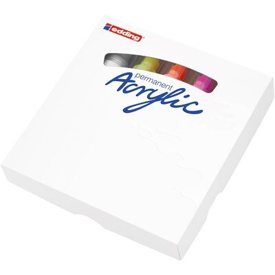 edding 5000 Series Acrylic Marker, Broad Tip, Neon Colors, 5/Pack (EDD450005)