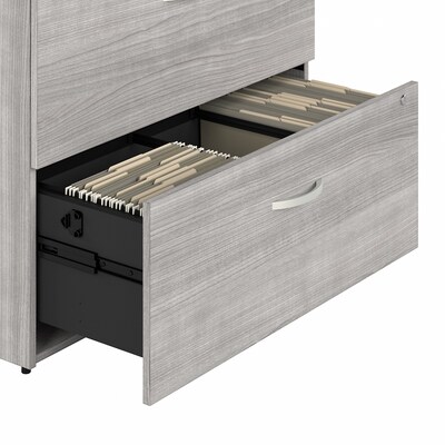 Bush Business Furniture Studio A 2-Drawer Lateral File Cabinet, Locking, Letter/Legal, Platinum Gray, 36" (SDF136PGSU-Z)