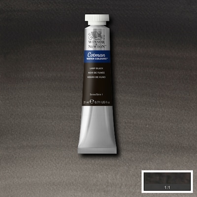 Winsor & Newton Watercolor Paint Tube, Lamp Black (WNX0308337)