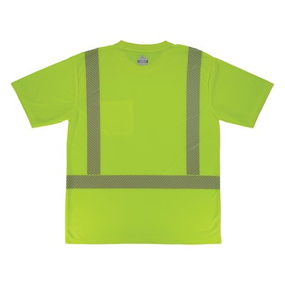 GloWear 8292 High Visibility Short Sleeve T-Shirt, ANSI Type R Class 2, Lime, 5XL (22239)