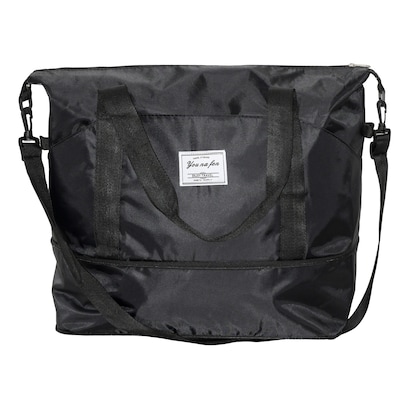 Nicci Polyester Travel Duffel Expandable Bag, Black (CBM10003-BLK)