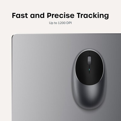 Satechi M1 Wireless Ambidextrous Optical Mouse, Space Gray (ST-ABTCMM)
