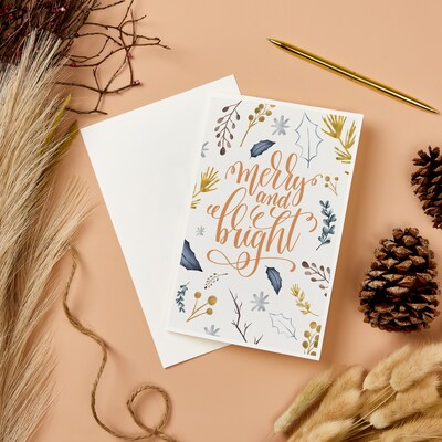 Avery Half-Fold Greeting Cards with Envelopes, 5.5" x 8.5", Matte White, Inkjet, 30/Pack (08316)