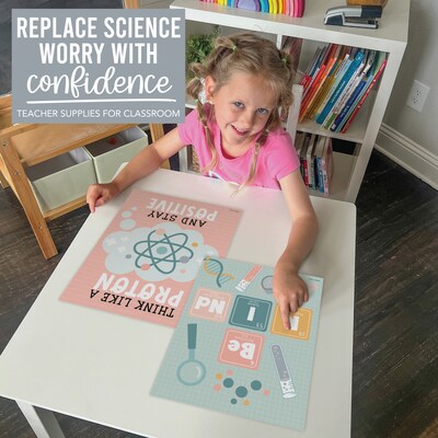 Hadley Designs 11" x 14" Boho Science Bulletin Board Classroom Decor Posters, 6/Set (HDDX004BE8MMP)