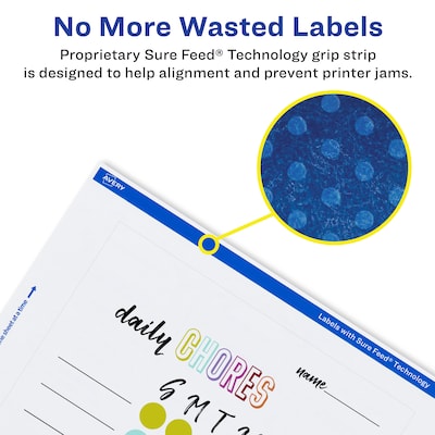 Avery Laser/Inkjet Square Waterproof Multipurpose Labels, 8"  x 8", White, 10/Pack (94108)
