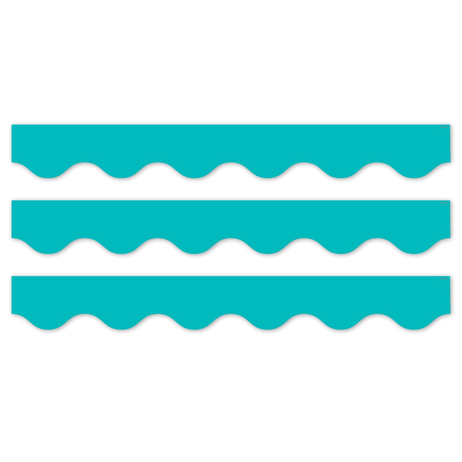 Creative Teaching Press Core Decor EZ Border, 3 x 2, Turquoise Wavy, 24/Pack, 3 Packs/Bundle (CTP11062-3)