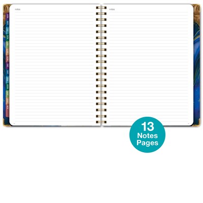 2026-2027 Excello Brands 8.5" x 11" Academic Weekly & Monthly Planner, Paperboard Cover, Dark Blue Marble (FSHN-AY26-8511-23)