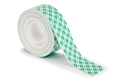 Scotch Double-Sided Indoor Mounting Tape, 1 in x 3.47 yds, White, 1 Roll/Pack (314S-MED)
