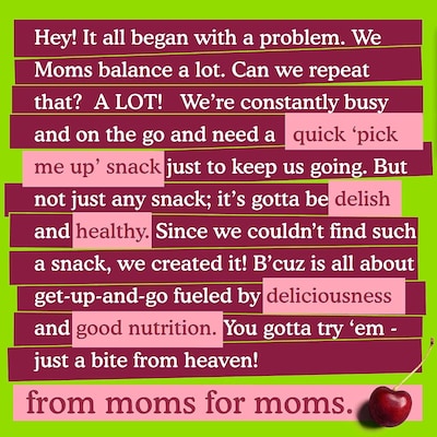 B'cuz Gluten Free Cherry Pistachio Granola Bites, 1 oz., 18 Bags/Box (BCZ-CHE118)