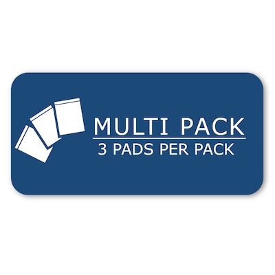 Roaring Spring WIDE Landscape Notepad, College Ruled, 11" x 9.5", Assorted Colors, 40 Sheets, 3/Pack (74535)