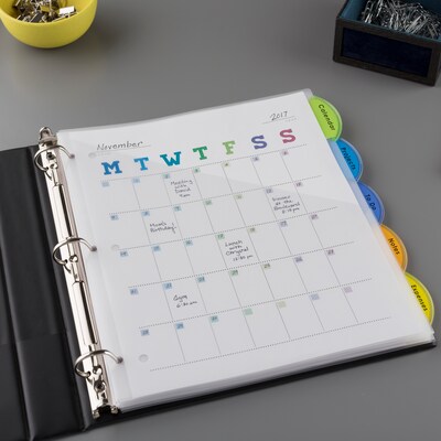 Avery Style Edge Insertable Plastic Dividers with Pocket, 5 Tabs, Multicolored (11292)