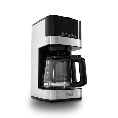 Melitta Aroma Tocco 10-Cup Automatic Drip Coffee Maker, Black/Stainless Steel (MCM009PULBK0)