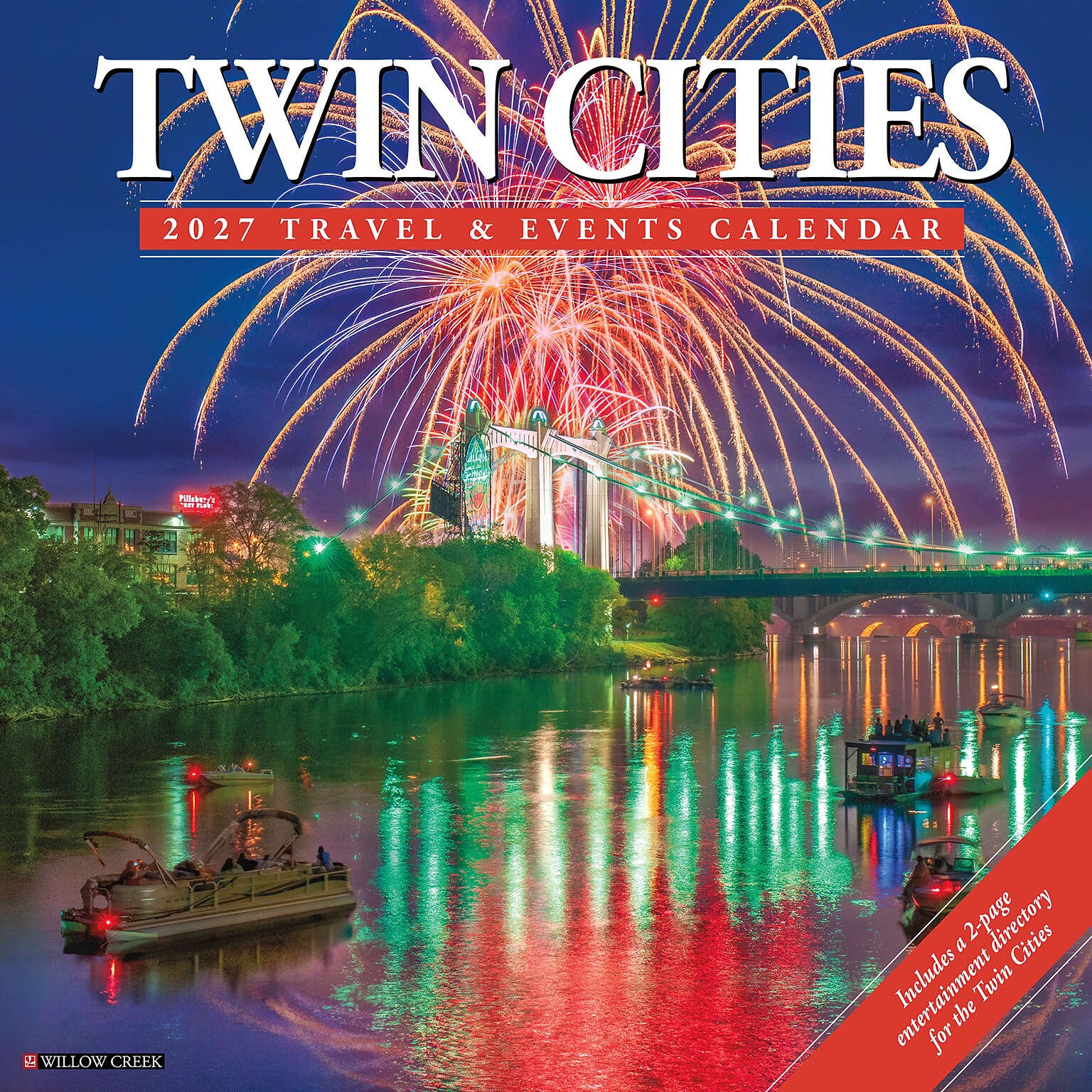 2027 Willow Creek Twin Cities 12 x 12 Monthly Wall Calendar, Assorted Colors (62722)