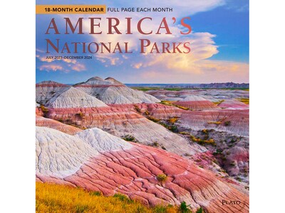 2023-2024 Plato Americas National Parks 12 x 12 Academic & Calendar Monthly Wall Calendar (978197