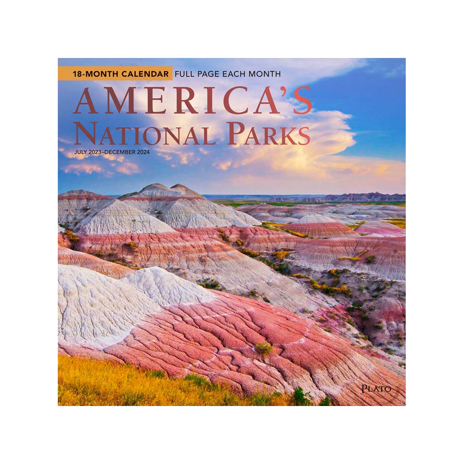 2023-2024 Plato Americas National Parks 12 x 12 Academic & Calendar Monthly Wall Calendar (9781975467142)