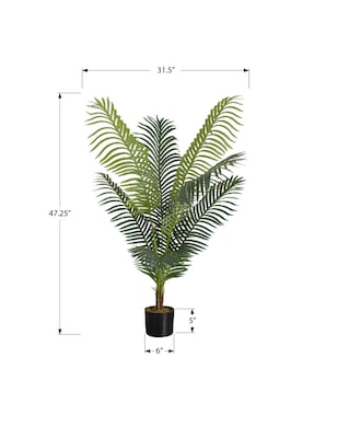 Monarch Specialties Inc. 47" Artificial Palm Tree in Pot (I 9537)