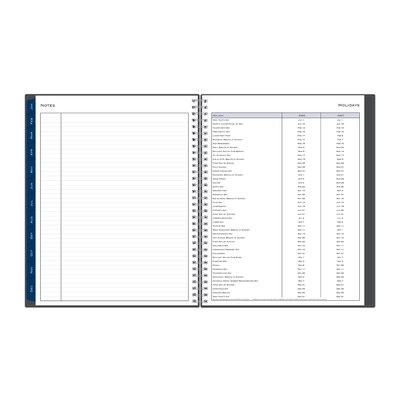 2026 Blue Sky Passages 8.5" x 11" Calendar Year Weekly & Monthly Planner, Plastic Cover, Gray (100008-26)