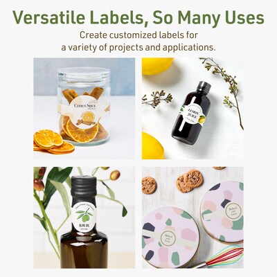 Avery Dissolvable Decorative Edge Multipurpose Labels, 2-3/8" x 8", Off-white, 15/Pack (94117)