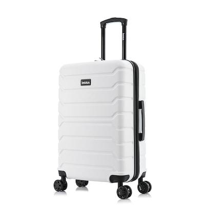 InUSA Trend 25.62 Hardside Suitcase, 4-Wheeled Spinner, White (IUTRE00M-WHI)
