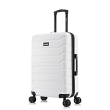 InUSA Trend Plastic 4-Wheel Spinner Luggage, White (IUTRE00M-WHI)