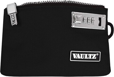 Vaultz Money Bag w/ Lock, Fabric, Black (VZ00503-CAM)