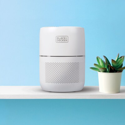 Black & Decker HEPA Tabletop Air Purifier, 3-Speed, White (BAPT01)