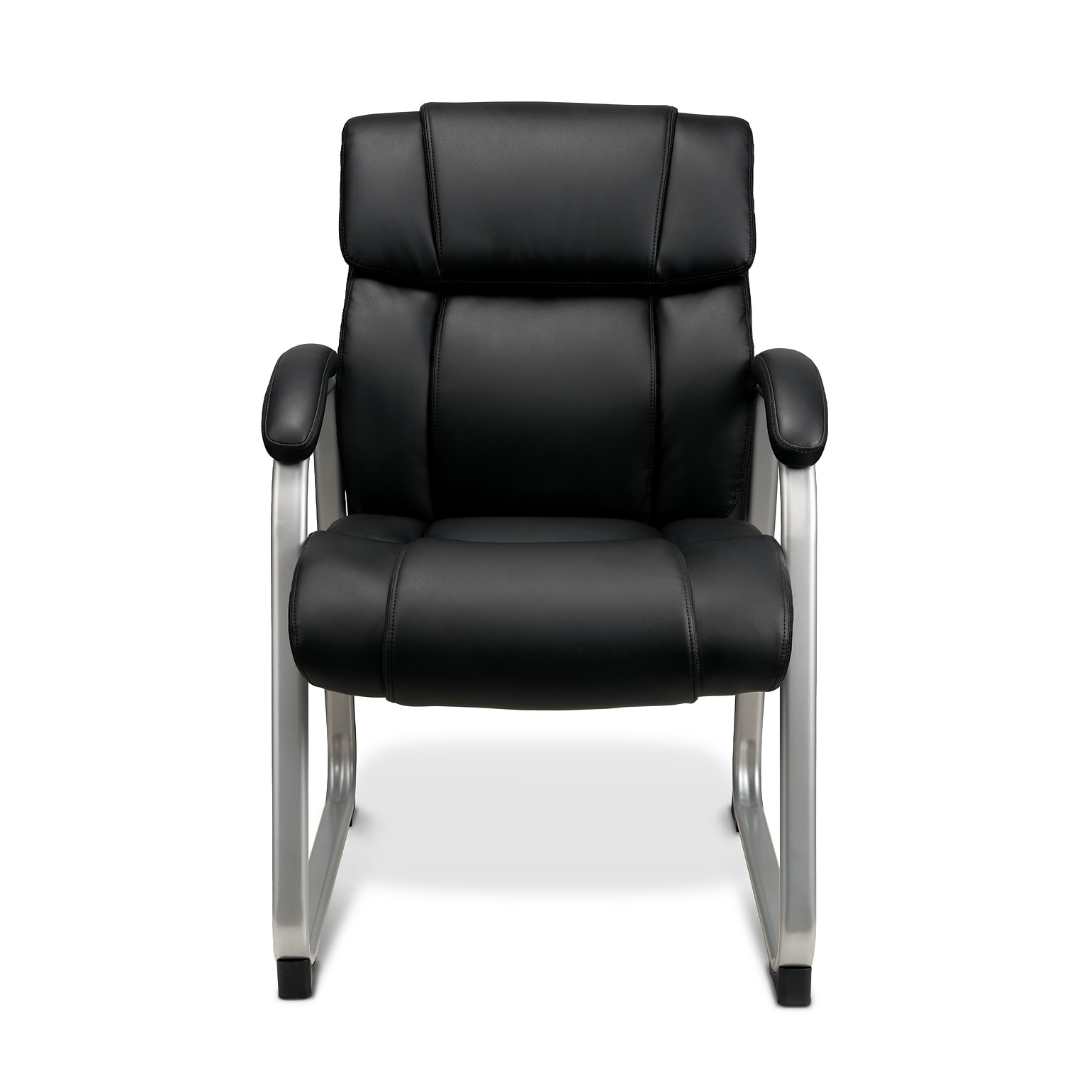 Quill Brand® Sonada Bonded Leather Back Leather Guest Chair, Black (28364-CC)