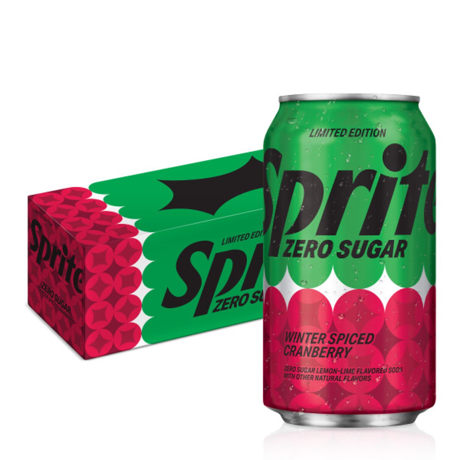 Sprite Zero Sugar Winter Spiced Cranberry, 12 oz., 24 Cans/Pack (A-0023213)