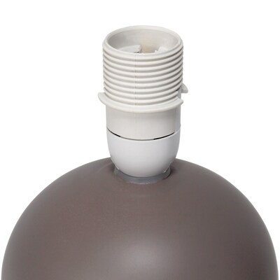 Simple Designs Compact Ceramic Globe 8.66" LED Table Lamp, Gray (LT2008-GRY-LB)