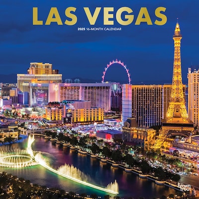 2025 BrownTrout Las Vegas 12 x 24 Monthly Square Wall Calendar, (9781975475062)