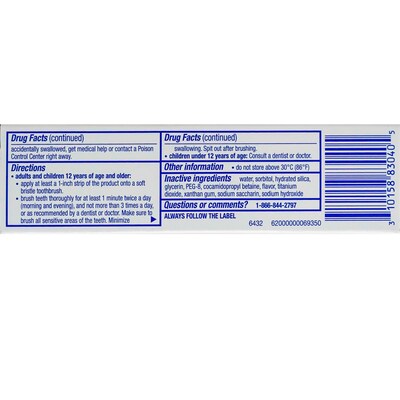 Sensodyne ProNamel Gentle Whitening Toothpaste,  0.8 oz Tube, 12 Tubes/Bag, 12 Bags/Carton