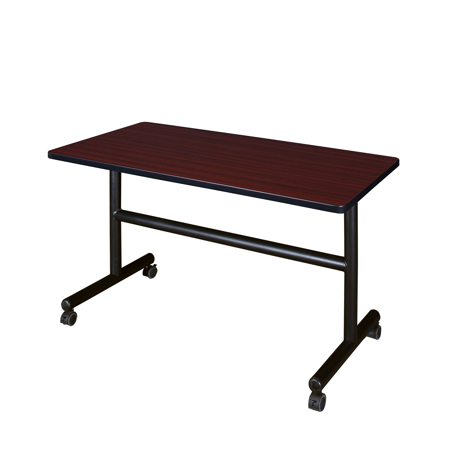 Regency Kobe 48 x 30 Flip Top Mobile Training Table, Mahogany (MKFT4830MH)