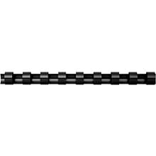 Fellowes 1/4 Plastic Binding Spine Comb, 20 Sheet Capacity, Black, 100/Pack (52366)