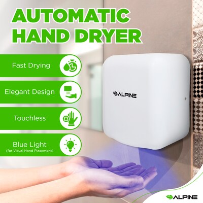 Alpine Industries Hemlock 220V Automatic Hand Dryer, White (400-20-WHI)