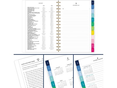 2025 AT-A-GLANCE Simplified by Emily Ley Greenbriar Floral 5.5" x 8.5" Weekly & Monthly Planner, Poly Cover, Multicolor