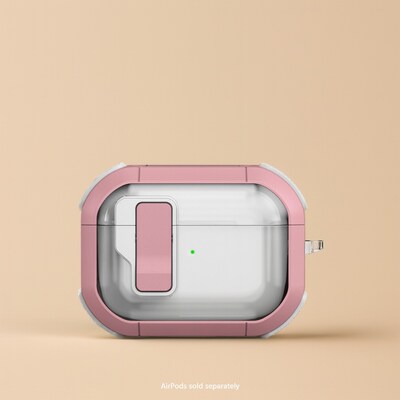 SaharaCase Venture-X Series Secure Lock Case with Premium Clip for Airpods Pro 3, Anti-Shock Corners, Desert Rose, (HP00234)