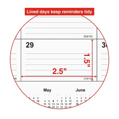 2025-2026 Staples 18" x 11" Academic Monthly Desk Pad Calendar, Black (ST17004-25)