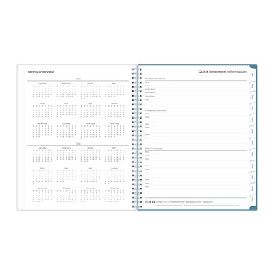 2025-2026 Blue Sky Ditsy Dapple 8.5" x 11" Academic Year Weekly & Monthly Planner, Plastic Cover, Multicolored (132002-A26)